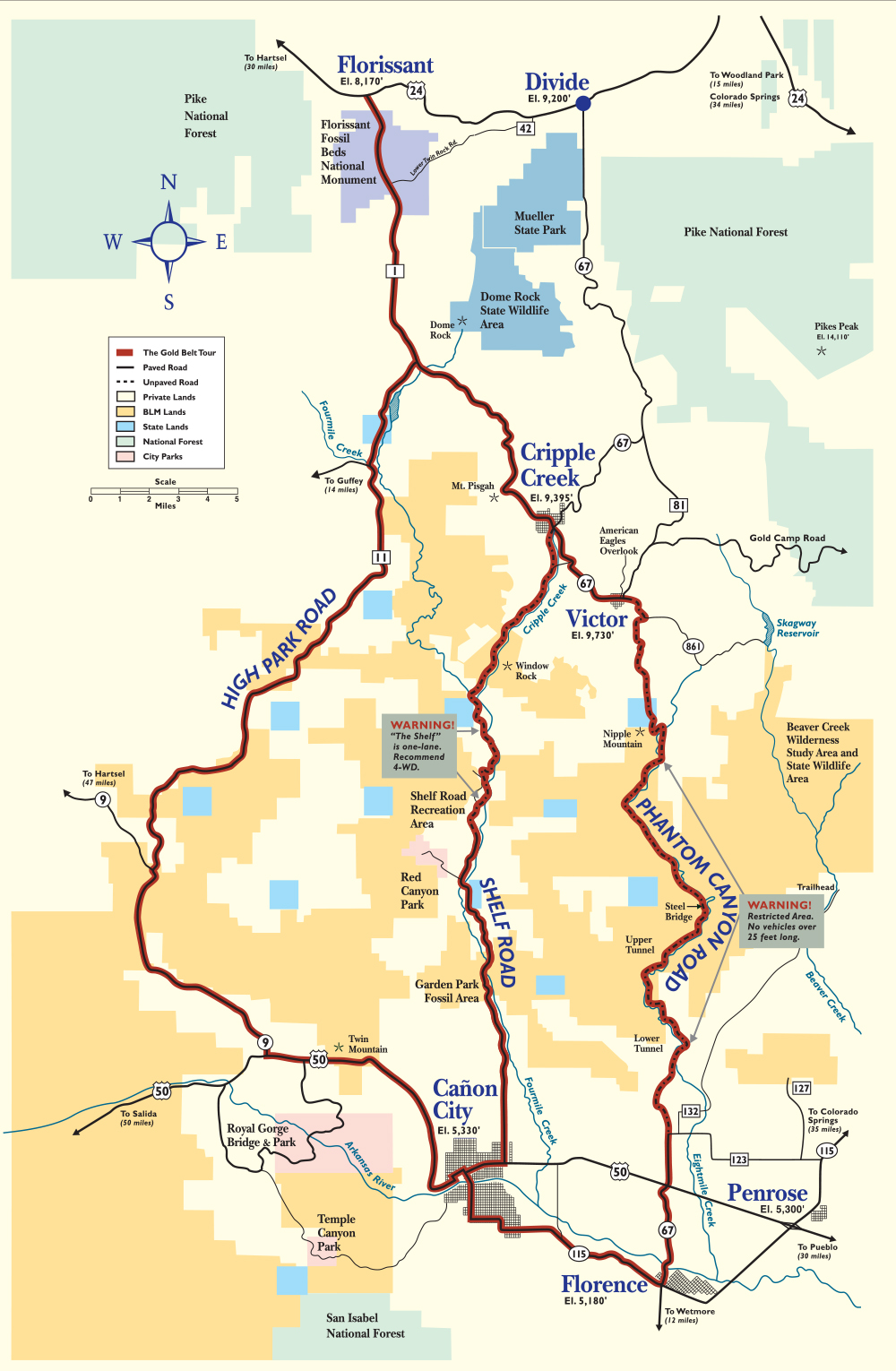 Gold Belt Byway Map